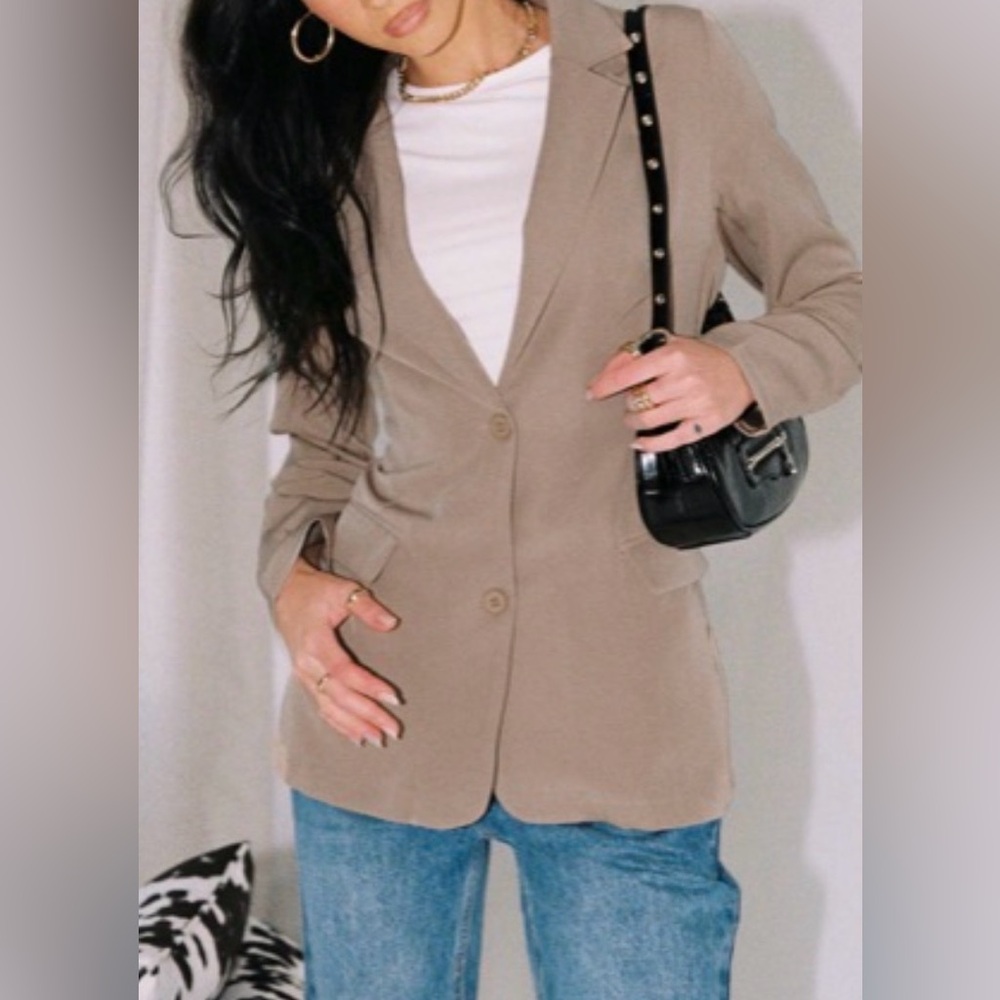Princess Polly Rozzila Blazer Taupe